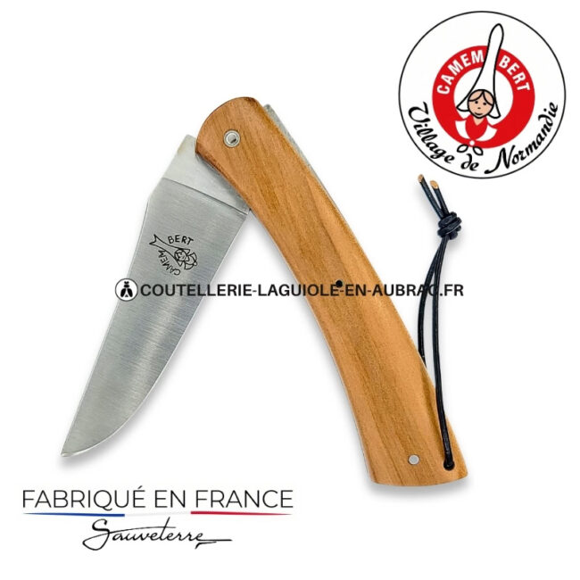 couteau plein manche le camembert® en pommier