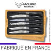 couteaux de table laguiole en aubrac "crocus" en Ébène (set de 6)