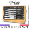 couteaux de table laguiole en aubrac en croûte de buffle (set de 6)