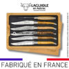 couteaux de table laguiole en aubrac en loupe et bois européens (set de 6)