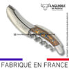 sommelier laguiole en aubrac en loupe de platane bleue – finition satinée
