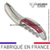 sommelier laguiole en aubrac en marqueterie bicolore rose – finition satinée