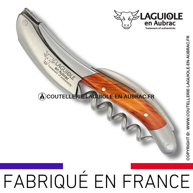sommelier laguiole en aubrac en racine de bruyère – finition satinée