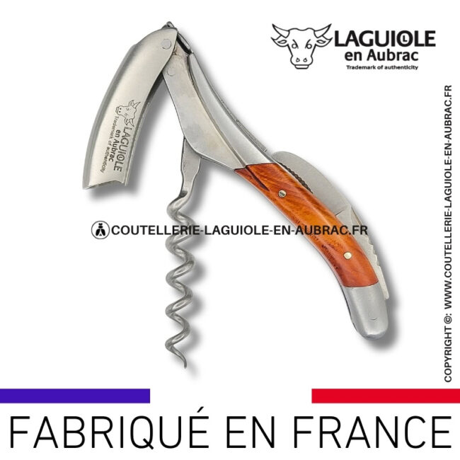 sommelier laguiole en aubrac en racine de bruyère – finition satinée