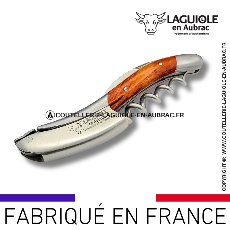 sommelier laguiole en aubrac en racine de bruyère – finition satinée