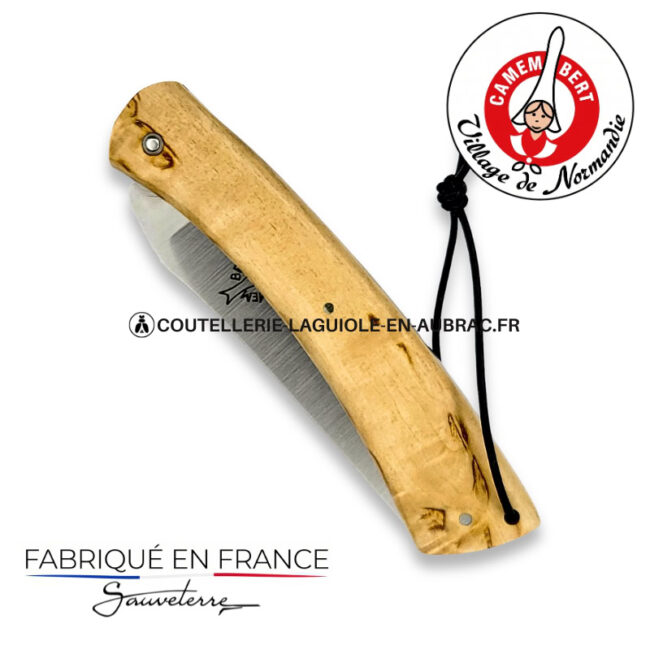 couteau pliant le camembert plein manche en bouleau