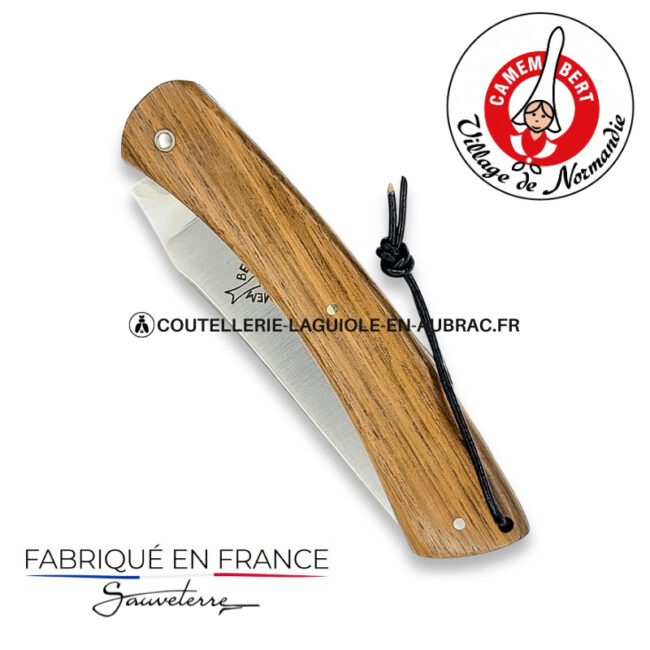 couteau pliant le camembert plein manche en noyer