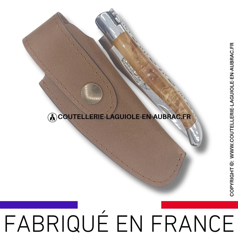 etui en cuir arizona fauve avec passant ceinture