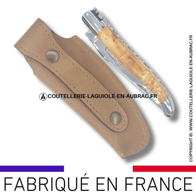 etui en cuir arizona fauve avec passant ceinture