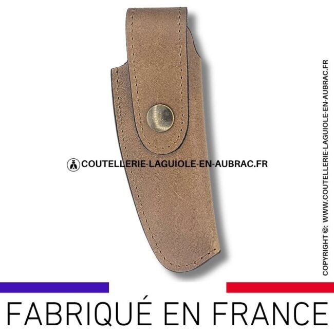 etui en cuir arizona fauve avec passant ceinture
