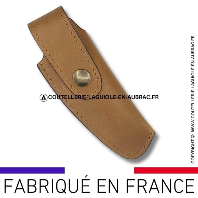 etui en cuir arizona fauve avec passant ceinture