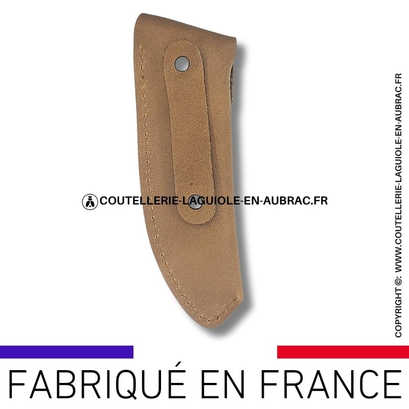 etui en cuir souple arizona fauve avec passant ceinture
