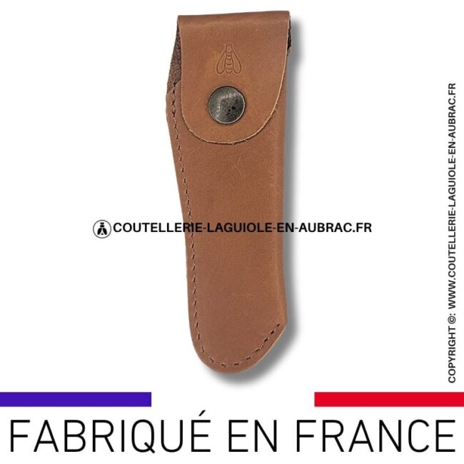 etui en cuir souple gold avec passant ceinture