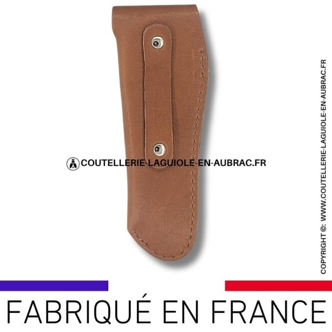 etui en cuir souple gold avec passant ceinture