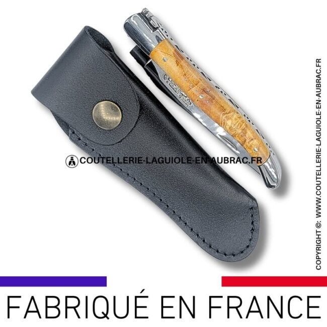 etui en cuir souple noir avec passant ceinture