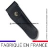etui en cuir souple noir avec passant ceinture