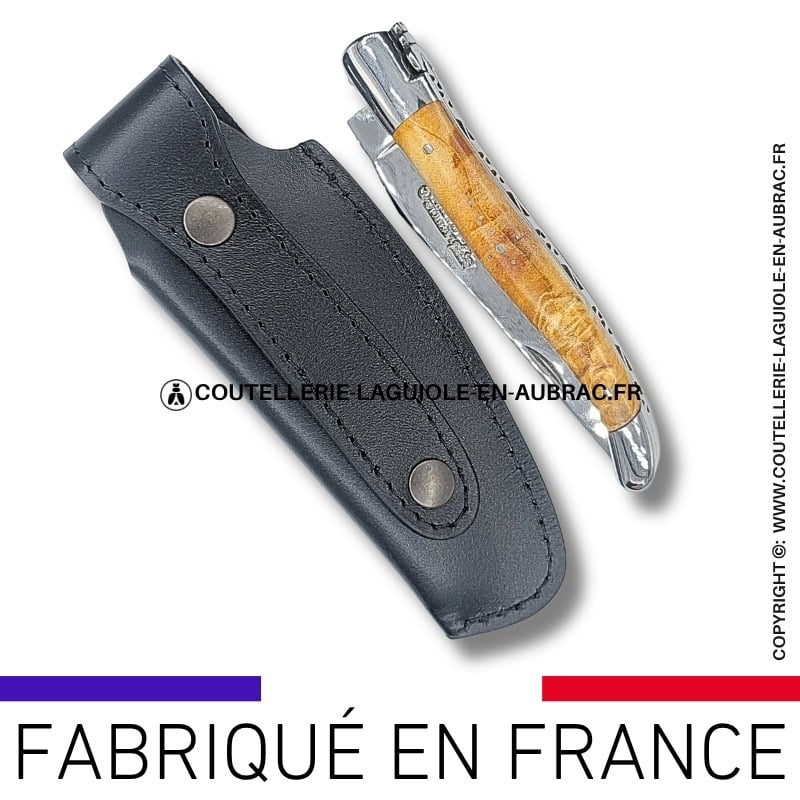 etui en cuir souple noir avec passant ceinture