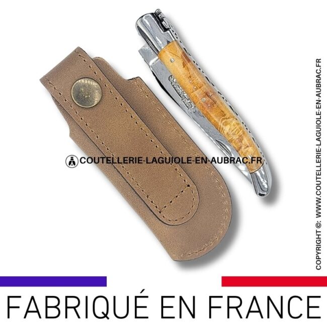 etui en cuir végétal noisette plat et passant ceinture (copie)