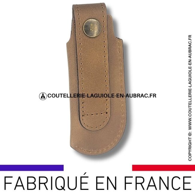 etui en cuir végétal noisette plat et passant ceinture (copie)