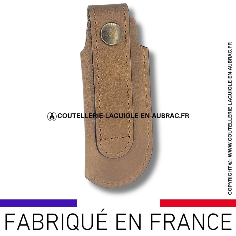 etui en cuir végétal noisette plat et passant ceinture (copie)
