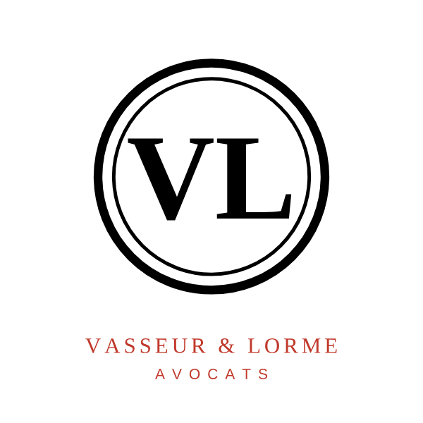 Logo fictif Vasseur & Lorme Avocats : monogramme VL dans deux cercles, nom du cabinet en dessous
