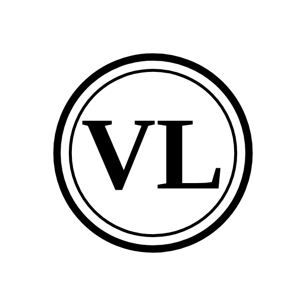 Partie gravée du logo : le monogramme VL et ses deux cercles