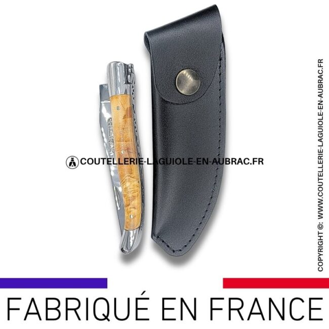 etui en cuir souple noir avec passant ceinture