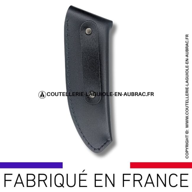 etui en cuir souple noir avec passant ceinture
